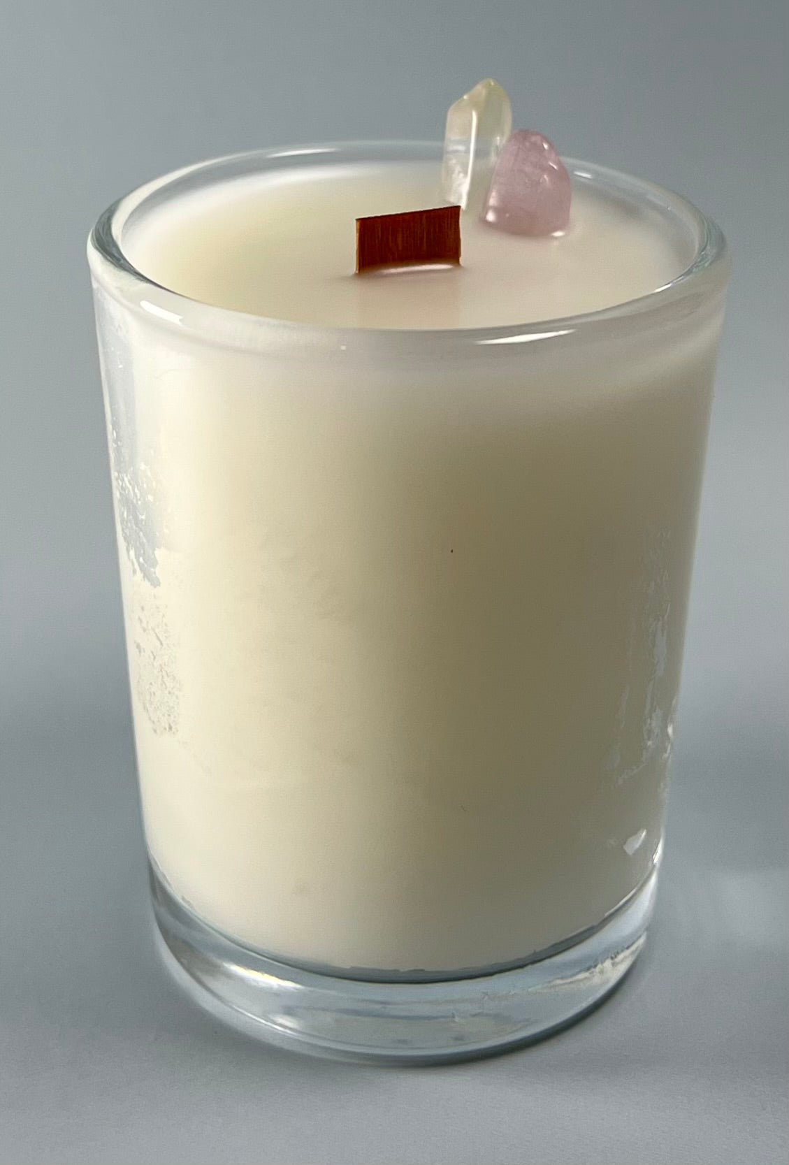 CrystalLux Clarity | 3 oz Crystal-Infused Glass Candle