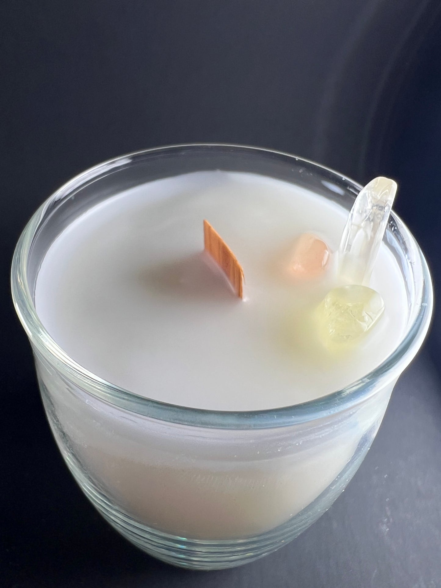 Atelier Vessel III | No. 17— Lavender & Vanilla Harmony| Clear Quartz + Green Aventurine + Citrine + Rose Quartz + | 8 oz