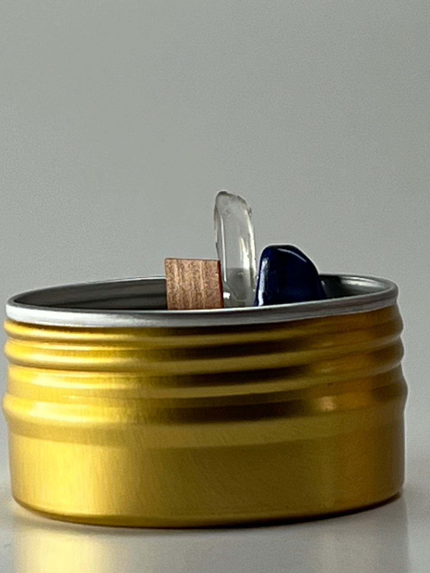 Mini Luxe Tin | 1 oz - Scent No. 4 | Nutmeg Noir | Gold | Clear Quartz + Lapis Lazuli