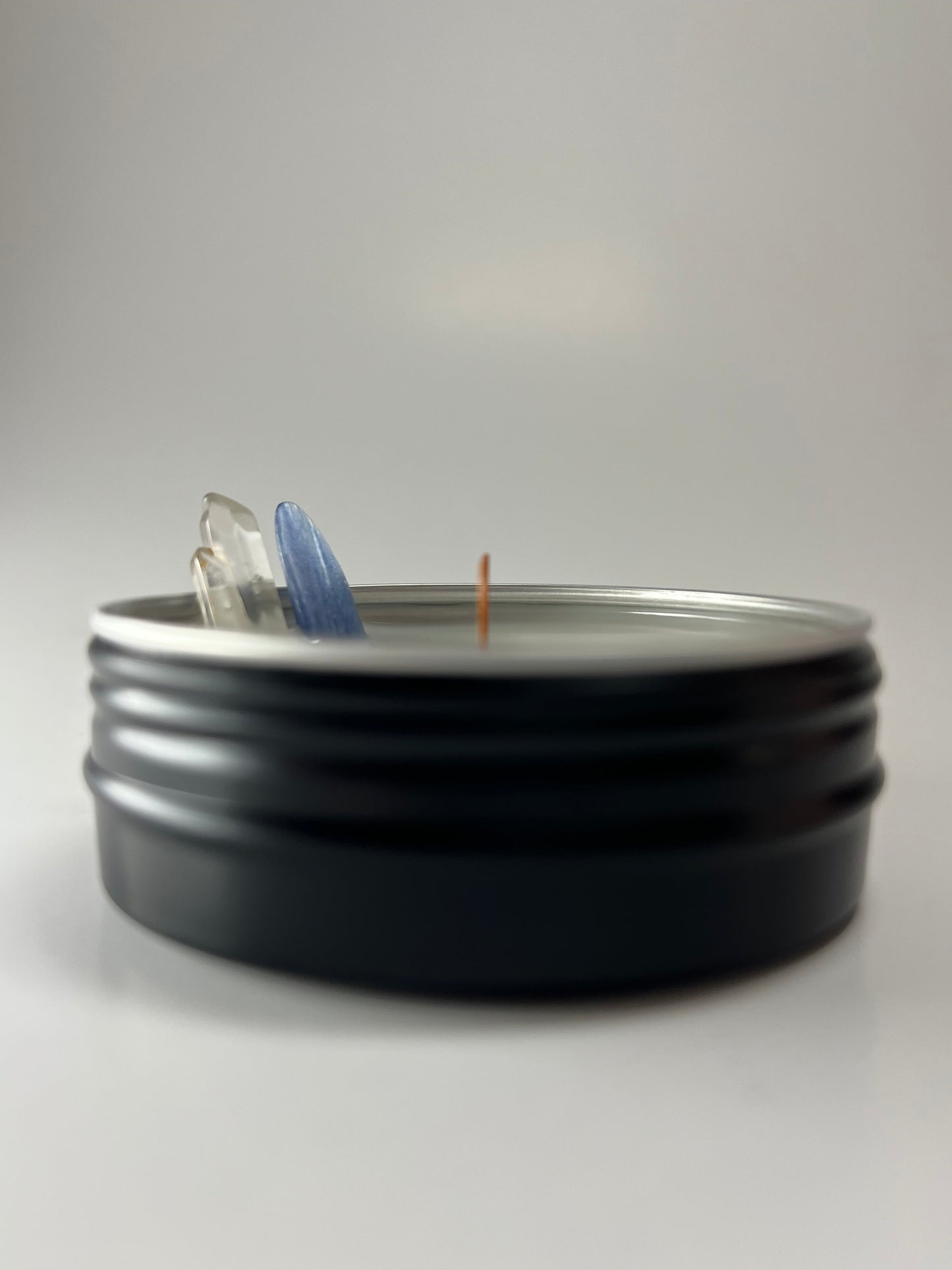 Classic Luxe Tin | 2 oz - Scent No. 4 | Nutmeg Noir | Black | Clear Quartz + Lapis Lazuli
