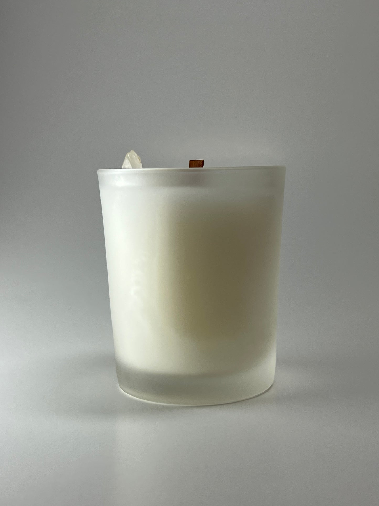 Glass Luxe | 3 oz - Scent No. 4 | Nutmeg Noir | Frosted | Clear Quartz + Citrine
