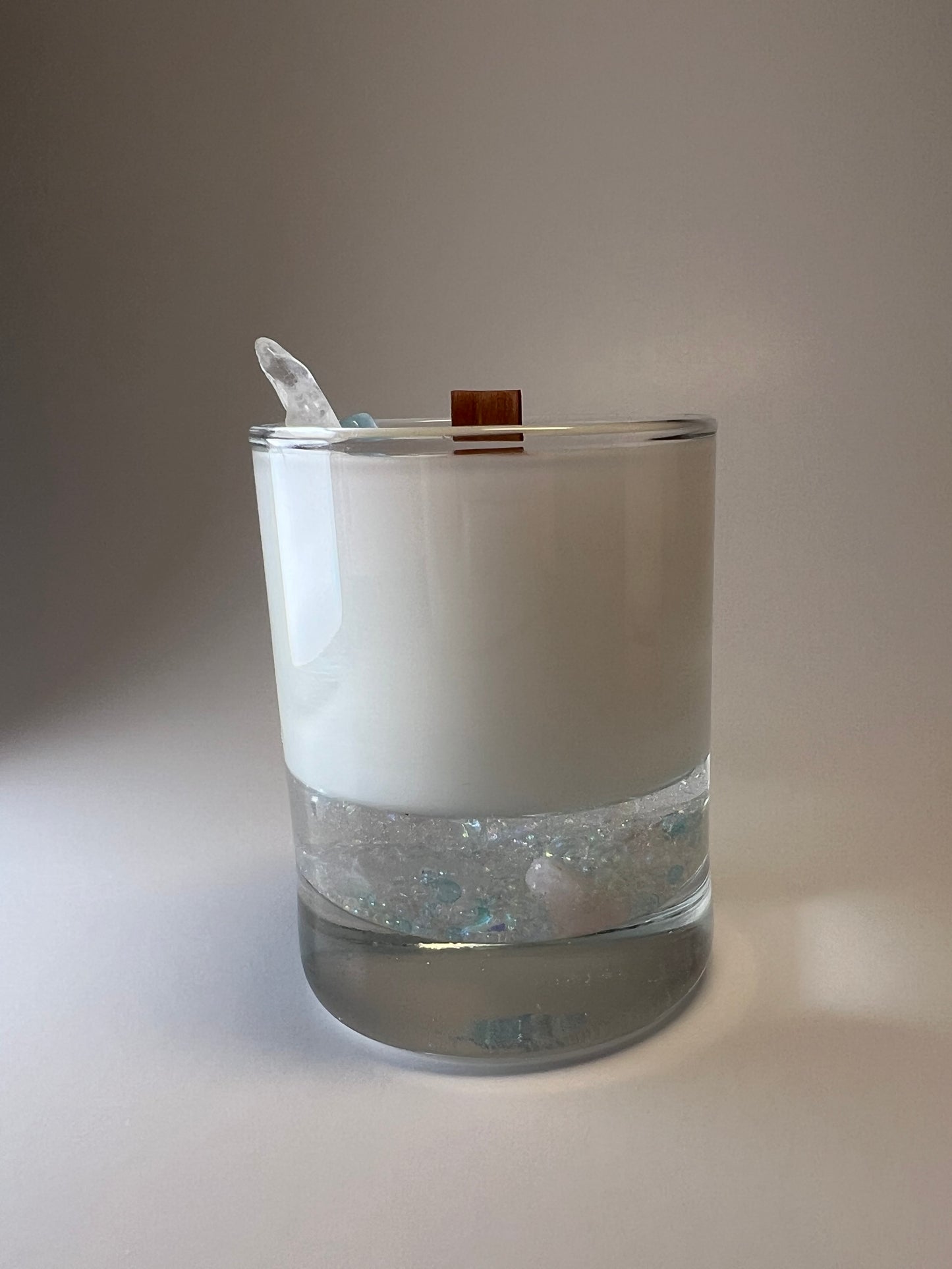 Atelier Vessel II | No. 12 — Madeline | Clear Quartz + Rose Quartz + Aquamarine | 5.5 oz