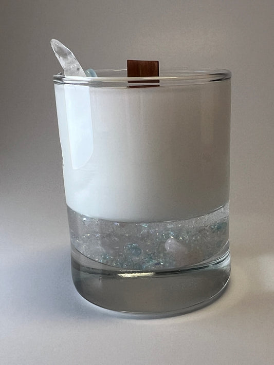 Atelier Vessel II | No. 12 — Madeline | Clear Quartz + Rose Quartz + Aquamarine | 5.5 oz