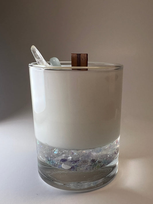 Atelier Vessel II | No. 12 — Madeline | Clear Quartz + Amethyst + Aquamarine | 5.6 oz