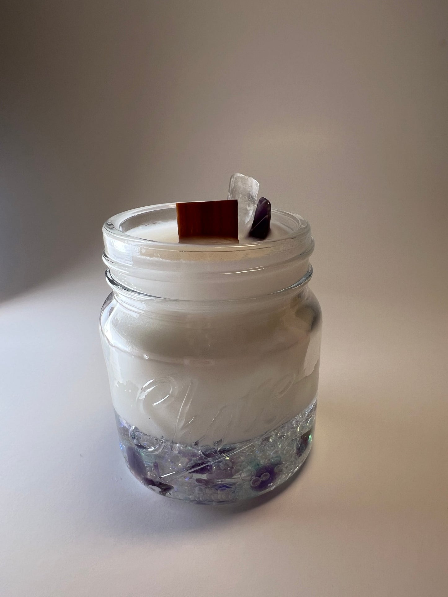Atelier Vessel II | No. 12 — Madeline | Clear Quartz + Amethyst | 5 oz