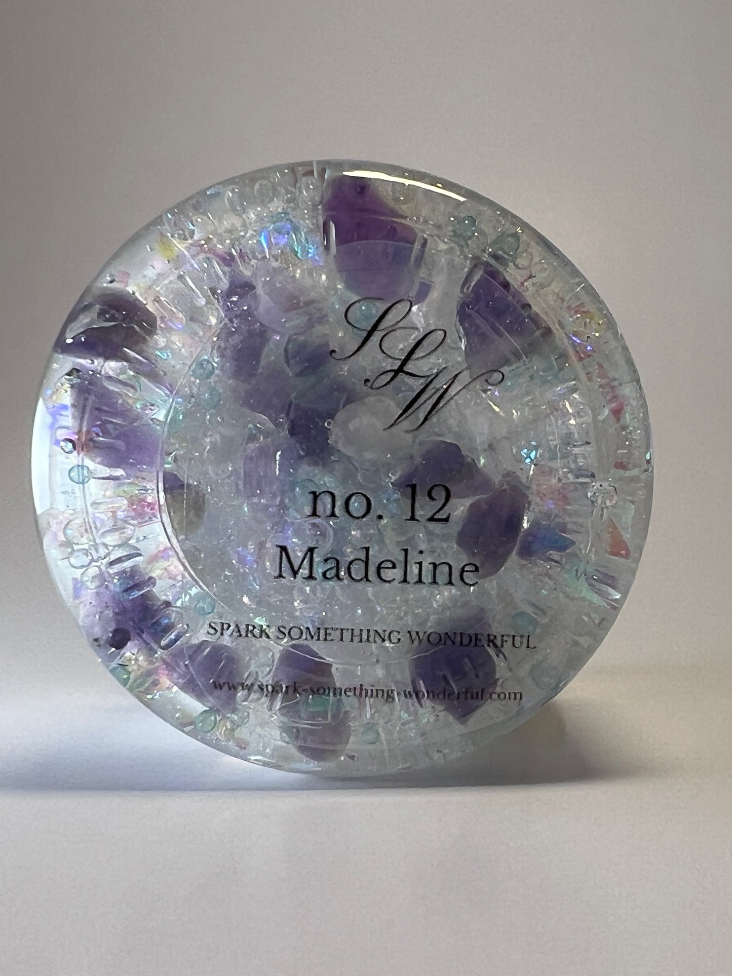 Atelier Vessel II | No. 12 — Madeline | Clear Quartz + Amethyst | 5 oz