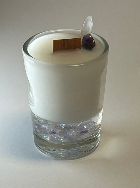 Atelier Vessel I | No. 12 — Madeline | Clear Quartz + Amethyst | 2.2 oz