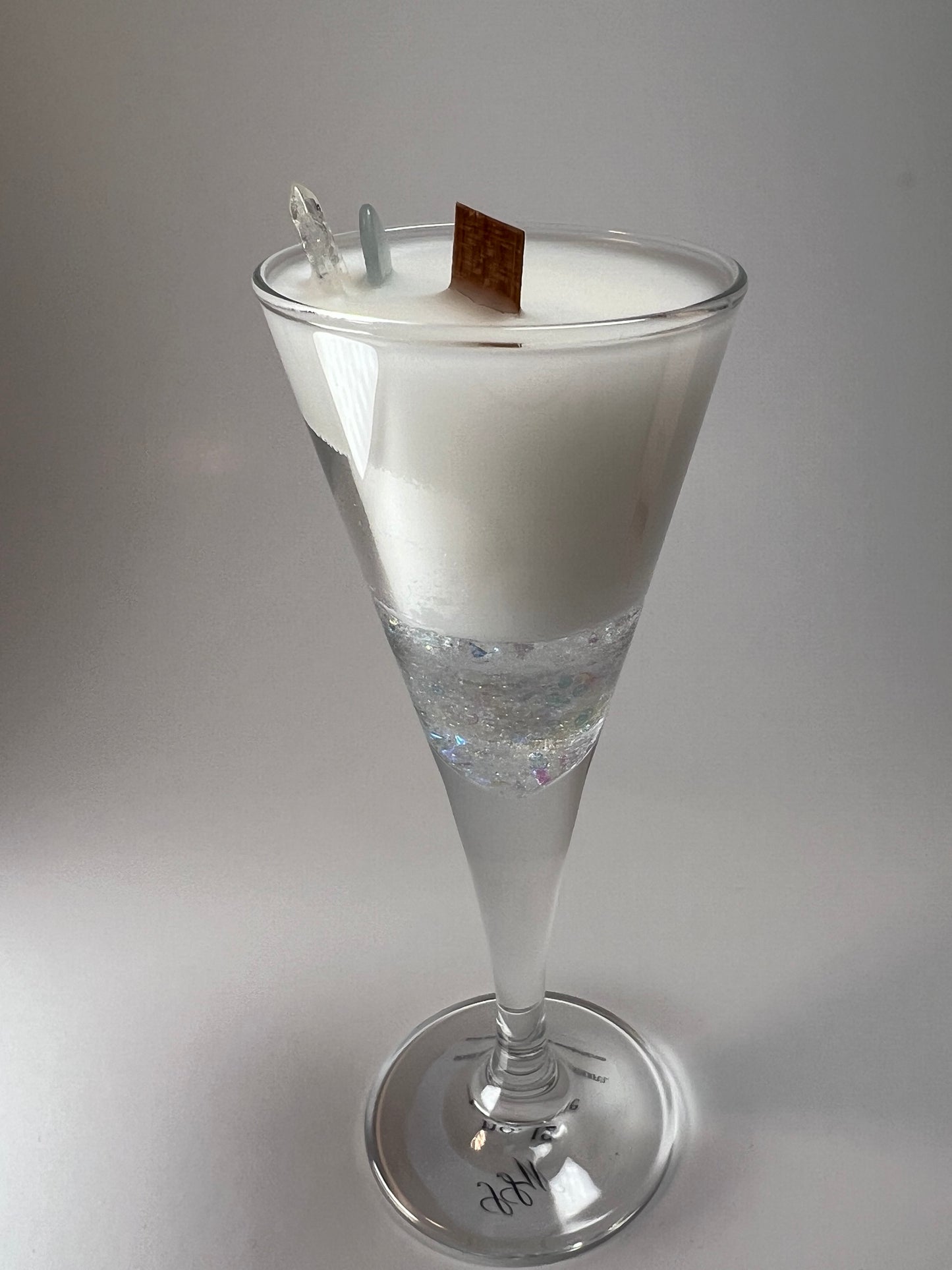 Atelier Vessel III | No. 12 — Madeline | Clear Quartz + Aquamarine | 6.2 oz
