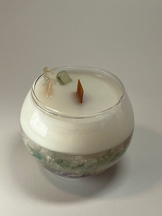 Atelier Vessel IV | No. 12 — Madeline | Clear Quartz + Amethyst + Rose Quartz +Green Aventurine + Citrine | 8.4 oz