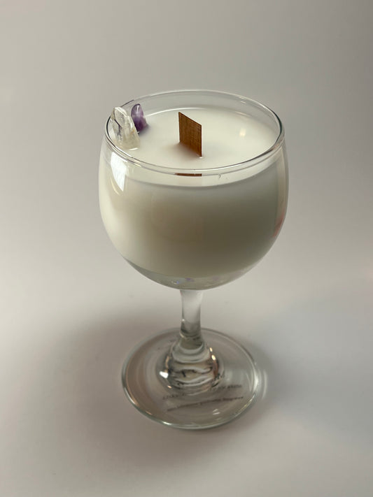 Atelier Vessel IV | No. 12 — Madeline | Clear Quartz + Amethyst | 9.1 oz
