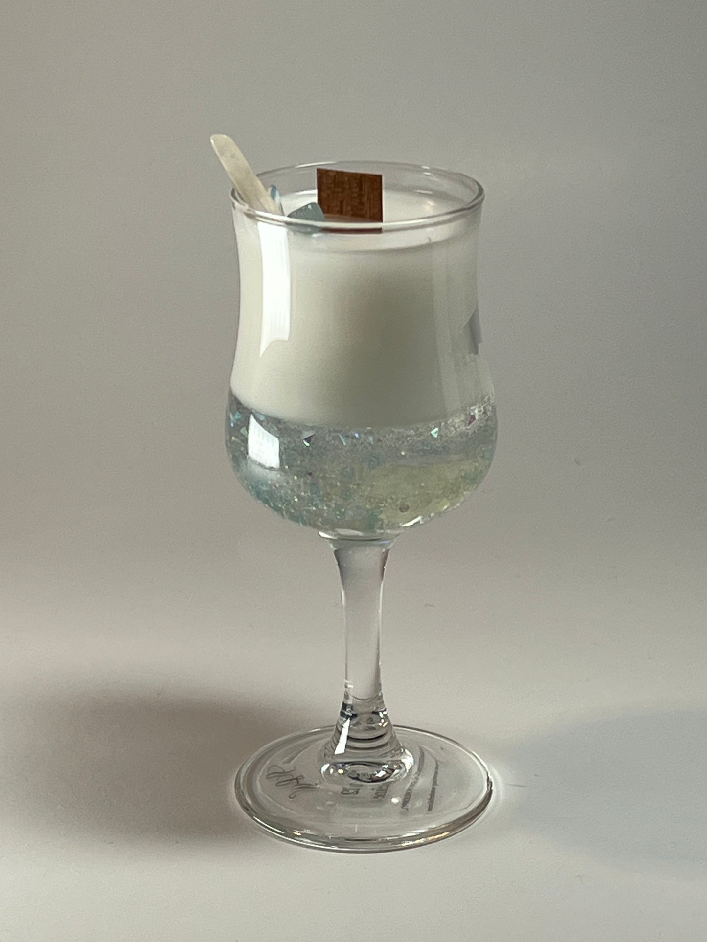 Atelier Vessel III | No. 12 — Madeline | Clear Quartz + Citrine + Aquamarine | 6 oz