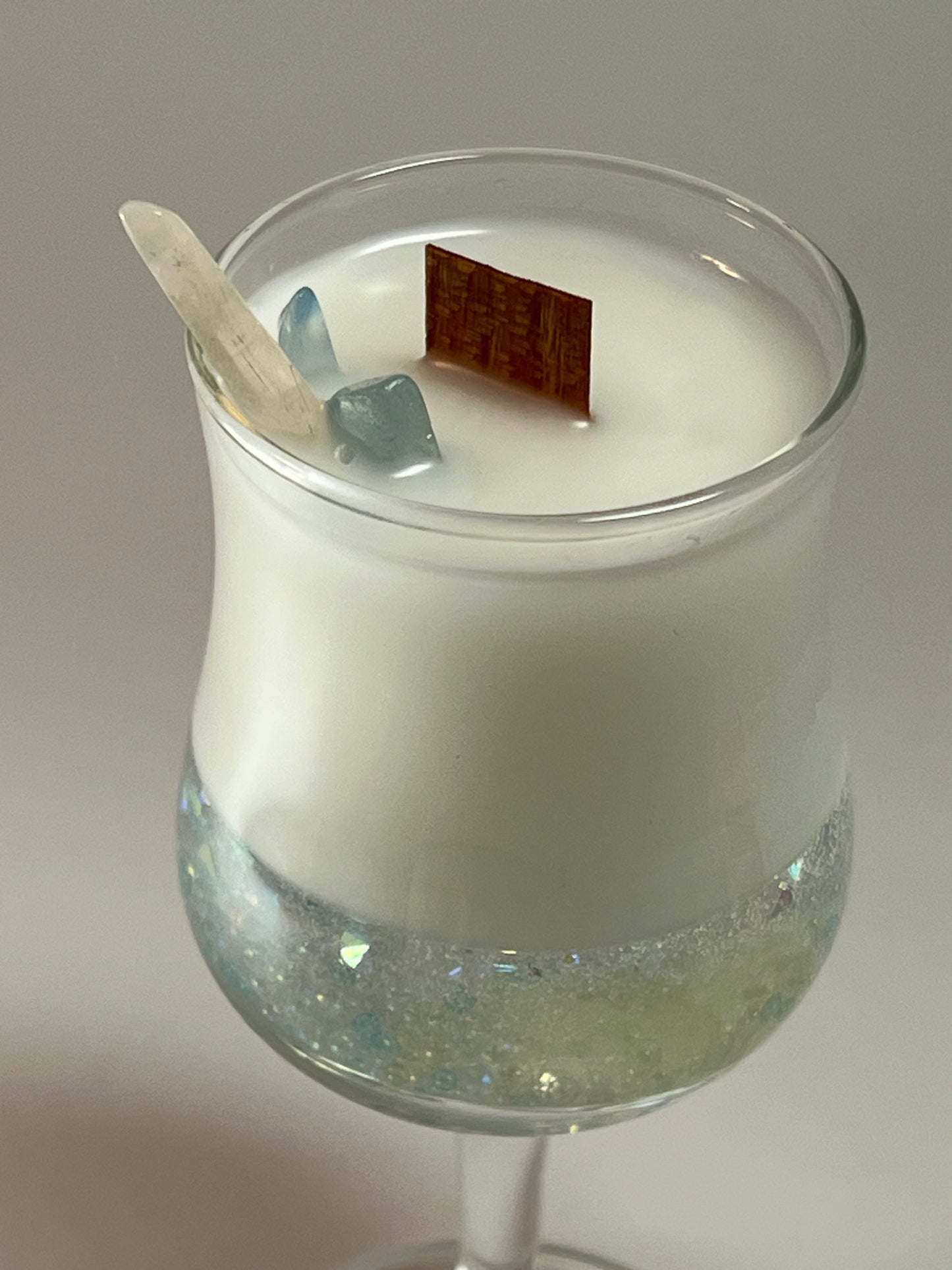 Atelier Vessel III | No. 12 — Madeline | Clear Quartz + Citrine + Aquamarine | 6 oz